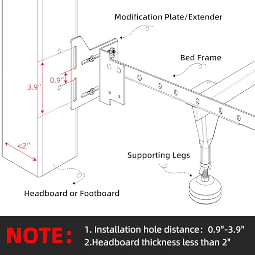2 PCS Bed Frame Brackets Adapter for Headboard,Bed Frame Adapter Brackets - color: 2Pcs Headboard Brackets