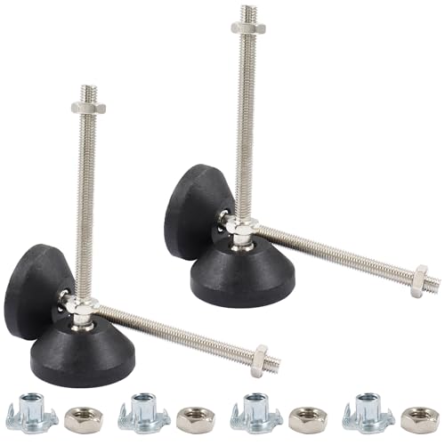 Waziaqoc Adjustable Leveling Feet, M8 Thread, 5 Inch Overall Height