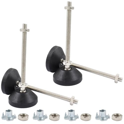 Waziaqoc Adjustable Leveling Feet, M8 Thread, 5 Inch Overall Height