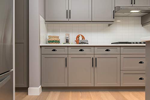 Ravinte Matte Black Cabinet Pulls Drawer Cup Handles 3 Inch CC, 24 Pack - color: Black