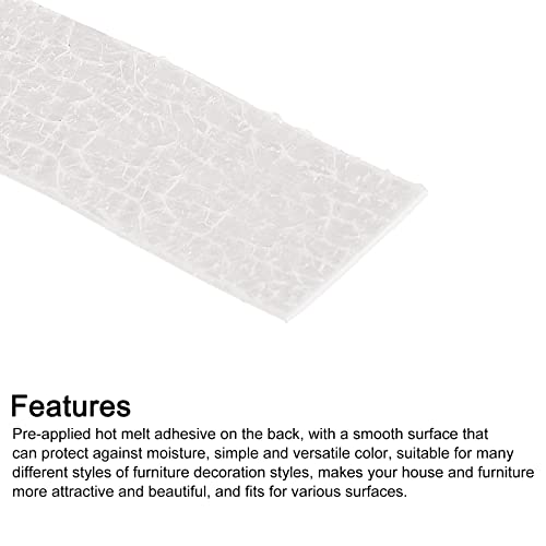 uxcell Edge Banding, 3/4 inch x 9.84ft Pre-Glued White Veneer Edging Iron-on Flexible Edge Banding for Cabinet Repair Furniture Restoration - size: 3/4 Inch x 9.84ft