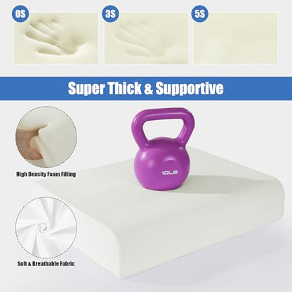 ROYALAY High Density Foam Couch Back Cushions Replacement Back Pillow Sofa Waist Cushion Stuffing Fill Supportive Back Pillow 1 Pack, Supportive Lumbar Support Pillow for Sofa, Couch-32 x18 - size: 32"x18.4"x5"