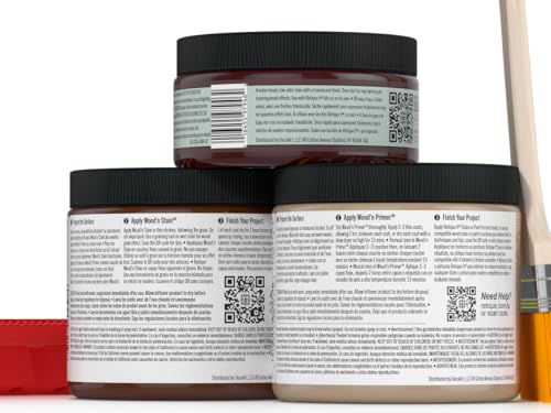 Retique It Wood'n Stain - Real Wood Gel Stain Kit for Fireplace, 20 Java (Water-based, High Coverage, Interior/Exterior) - color: 20 Java, style: 2. Fireplace