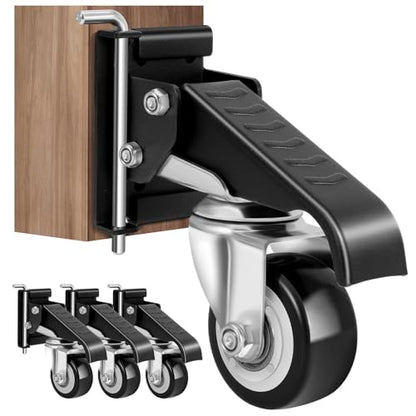SPACECARE Workbench Casters kit 600Lbs Quick Release 2 Mounting Options 4P - style: 600 LBS