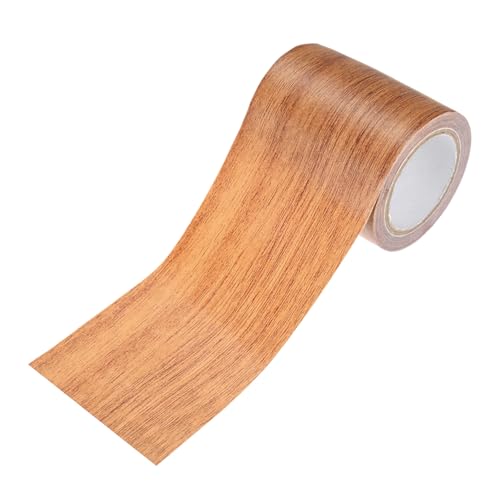 M METERXITY 1-Roll Wood Grain Repair Tape, 2.24in x 15ft Textured Realistic Self-Adhesive Wood Floor Tape Contact Paper for Furniture/Floors/Home [Chocolate Oak] - color: Chocolate Oak, size: 2.24in x 15ft