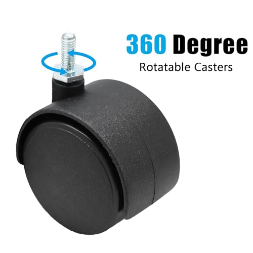 4pcs 2 Inch Swivel Caster Wheels, M6 Threaded Stem - style: 2 Inch-M6 Threaded Stem