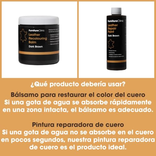 Furniture Clinic Leather Easy Restoration Kit, Dark Brown, 4 Piece - color: Dark Brown, size: Easy Kit