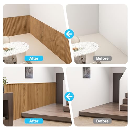Art3d 79.3 x 40.7 Inch Beaded Wainscoting Wall Panel, 22.38 sq.ft, Teak - color: Teak, size: 79.3"x40.7"