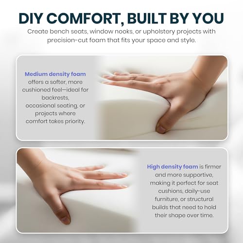 5-Pack of 1" x 30" x 72" High Density Upholstery Foam, Foam Padding & Sheet, Cushion Seat Replacement, Crafts Foam, Seat Cushion Insert, Cushion & Seat Repair Quality Upholstery Foam - size: 1" x 30" x 72", style: 5-Pack