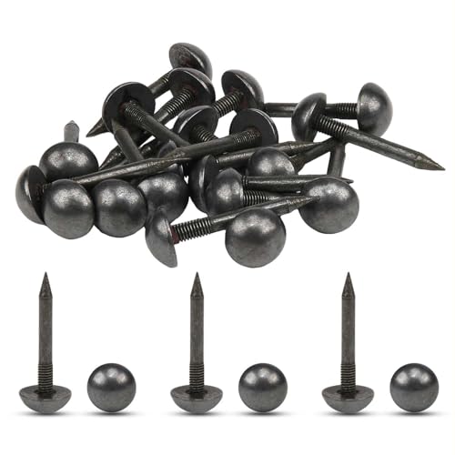 20PCS Solid Brass Upholstery Tacks for Furniture,Antique Black Decorative Nails 0.23 inch Small Metal Thumb Tacks Craft Pins for Wood Couch Chair DIY Bulletin Board - color: Antique Black, size: 0.23"Dia