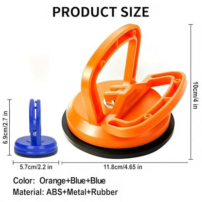 Dent Puller Suction Cup Kit, Dent Remover, (1 Orang+2 Blue)