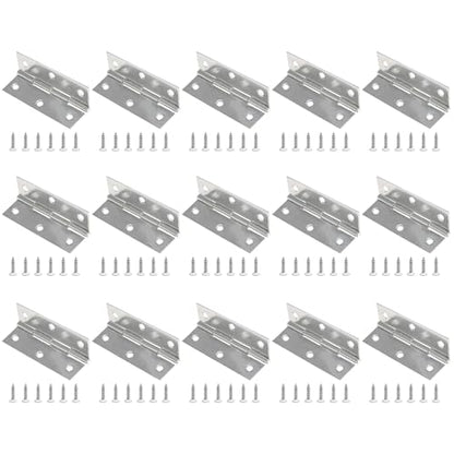 Piutouyar 12 Pack Butt Hinge 2.5 Inch Mini Hinges, Silver - size: 2.5 Inch