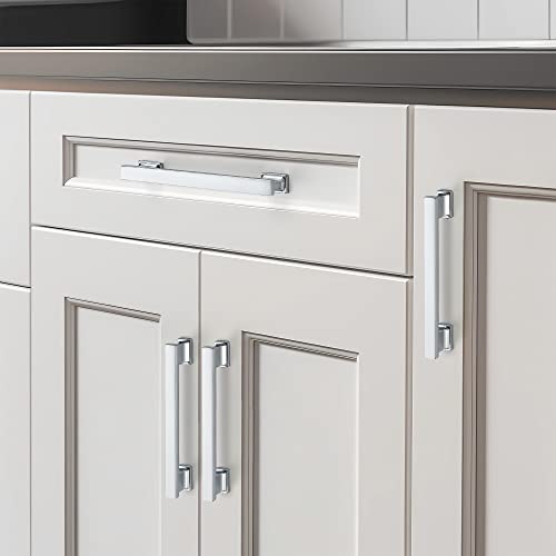 Polished Chrome Cabinet Pulls, 5 Inch (128mm), 20 Pack, Heavy Duty - color: Polished Chrome, size: 5" Hole Center