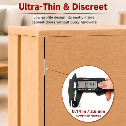 Cabinet Magnets for Closure, 4 Pack Ultra-Thin Cabinet Door Magnets