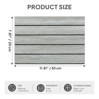 3D Wall Panels, 20 Pack, 11.8" x 7.9", Wood Grain - color: Y6004AY-20
