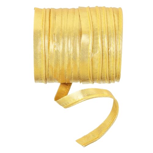 YELARXI Maxi Piping Bias Tape 5Yards Piping Trim with Cord Gold - color: Gold