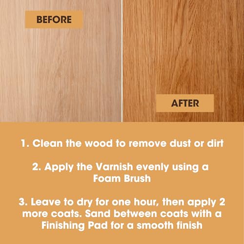 Furniture Clinic Wood Varnish, Polyurethane Waterproof Coating, Satin - color: Satin, size: 8.5 fl oz