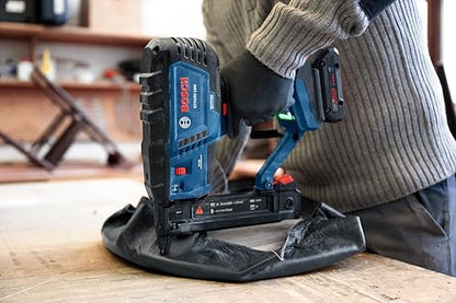 BOSCH GTH18V-18MN 18V Brushless 18-Gauge Narrow Crown Stapler - Cordless, Powerful, and Precise for Furniture, Upholstery, and Cabinetry Applications (Bare Tool) - style: Bare Tool