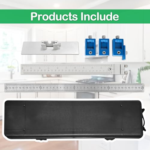 Blue Cabinet Hardware Jig Tool(Box) for Handles and Pulls on Drawers/Doors