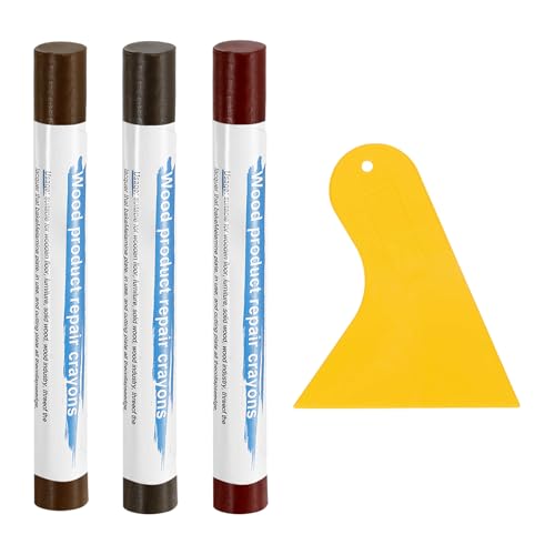 uxcell 3Pcs Wood Filler Sticks, Wax Crayons 3 Colors Dark Brown Wood Series - color: Dark Brown Wood Series
