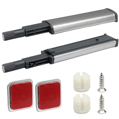 Magnetic Push Latch, 6 Pack, Grey