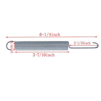Yoogu 2 PCS 6-1/4 inch Hook to Hook Length Recliner Couch Tension Springs - size: 6-1/2 Inch 46 Turns