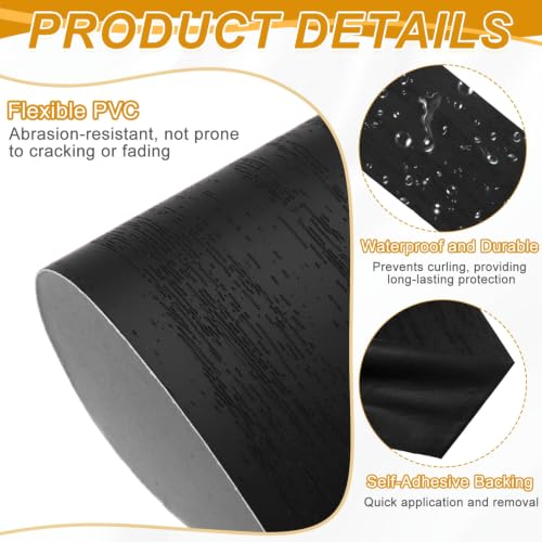uxcell Wood Grain Repair Tape,4.7" x33ft Grain Repair Patch,Black Wood - color: Black Wood, size: 4.7 Inch x 33 ft