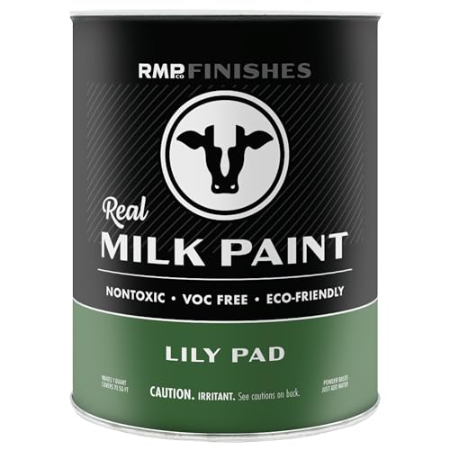 RMP Finishes Real Milk Paint Powder for Wood Furniture, Cabinets, Walls, Brick, and Stone, Matte Finish, Water-Based, Organic, Lily Pad, 1 Quart - color: Lily Pad, size: 32 Ounce (Pack of 1)