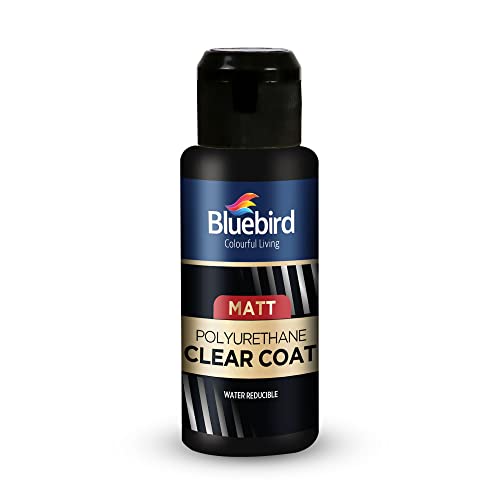 Bluebird Polyurethane Clear Coat for Furniture, Paintings, Water-Based Professional Varnish (Matt, 3.4 Fl Oz) - color: Matt, size: 3.4 Fl Oz