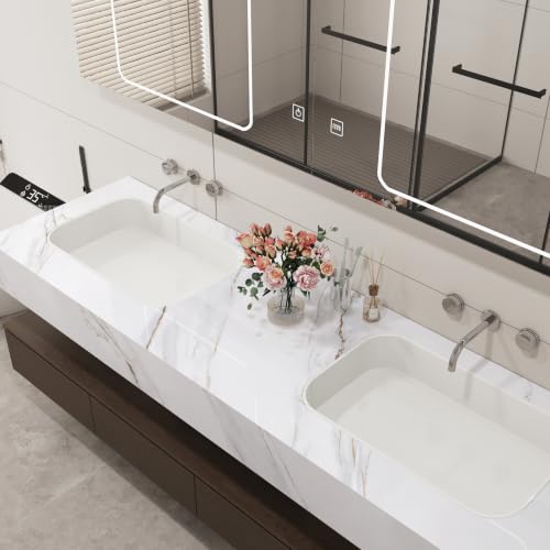 White Marble Contact Paper 16"x197" Granite Peel and Stick Wallpaper for Kitchen Cabinets Countertops Removable Waterproof Self Adhesive Vinyl Wrap for Bathroom Counter - size: 16" x 197"