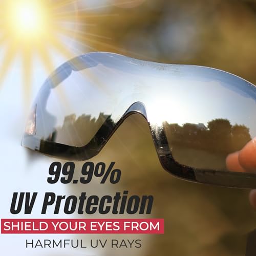 BISON LIFE Mirage Mirror Lens vented Safety Goggles, ANSI Z87.1, Pack of 1 - color: Tinted Mirror