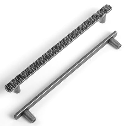 Goo-Ki 7-1/2 Inch（192mm Hole Centers Luxurious & Sturdy Zinc Alloy Cabinet Handls,Antique Silver Cabinet Pulls for Kitchen,Drawer,Cupboard & Wardrobe,6 Pack - color: Antique Silver, size: 7.6 inch (192 mm) Hole Centers, style: Pulls With No Backplate