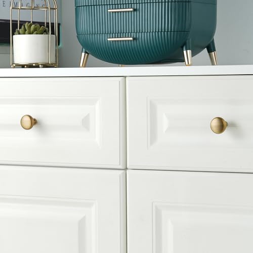2 Pack Solid Brass Cabinet Knobs, Simple Drawer Knobs, Antique Brass Cabinet Knobs for Kitchen, Bathroom, and Furniture - size: Knob-G