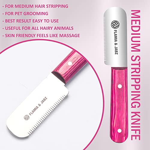 FJ Professional Stripping Knife, Right handed, 3 inch blade (Stainless Steel) (Medium, Pink) - color: Pink, size: Medium