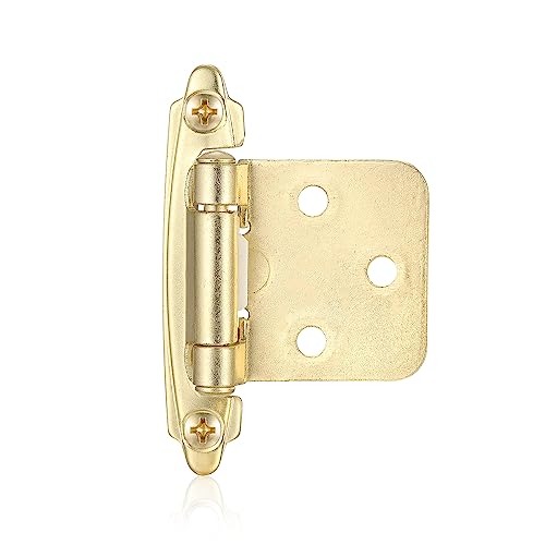 Gold Cabinet Hinges, 1/2” Overlay, 4 Pack - color: Gold, size: 1/2 Inch Overlay
