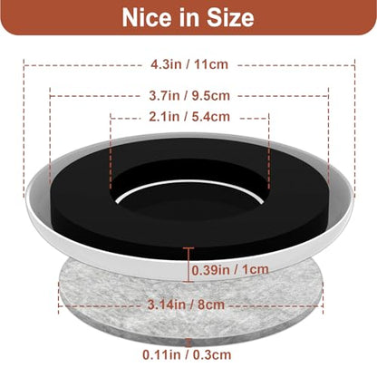 Furniture Sliders for Hardwood Floors - Multi-Surface Moving Sliders - size: 4.3in Round 8+16Pack