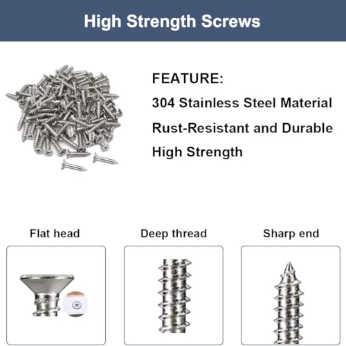 24Pcs Stainless Steel Flat Brace Mending Plates, Sturdy Metal Repair Fixing Joining Brackets for Wood Furniture with Screws - size: Silver 24 Pack