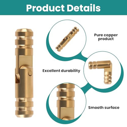 Barrel Hinges for Wooden Boxes, Gold, 0.16 x 0.79 in, 25-Pack - color: 25 Pcs(0.16x0.79 in)