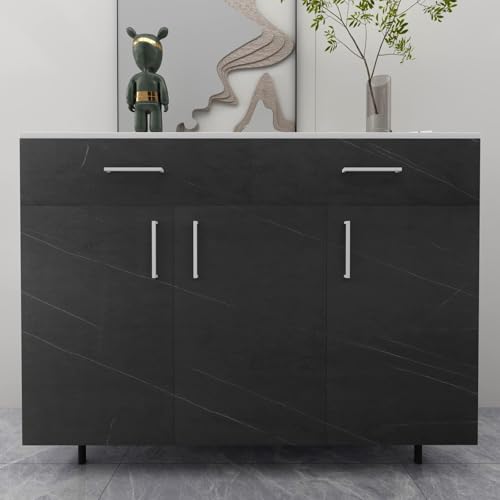 Decotalk 24"x120" Matte Black Marble Contact Paper Peel and Stick Black Marble Countertop Contact Paper Waterproof Matte Marbles Vinyl Wrap Dark Kitchen Counter Top Cover Wrap Peel and Stick Wallpaper - size: 24" x 120"