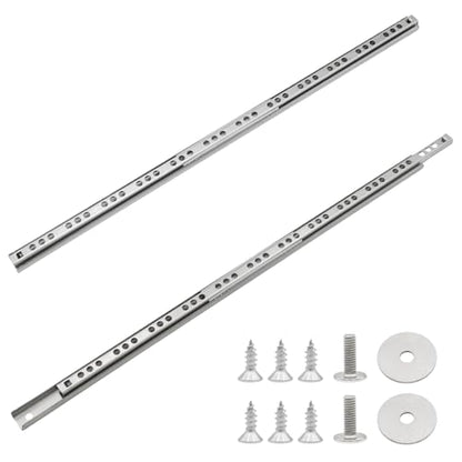 2Pcs 406mm/16 Silver Stainless Steel Drawer Slides (1 Pair) - size: 406mm/16"