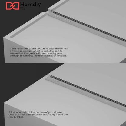 homdiy 22 Inch Heavy Duty Center Mount Drawer Slides Track (1 Pcs) - size: 22 Inch, style: 1 Pack