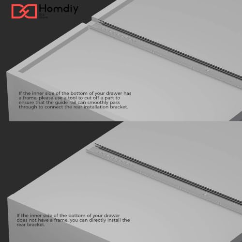 homdiy 20 Inch Heavy Duty Center Mount Drawer Slides Track (5 Pcs) - size: 20 Inch, style: 5 Pack
