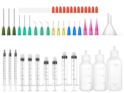 Glue Syringe Needle Tip Squeeze Bottles (1mL-50mL) and 14G-25G Blunt Tip - size: 1ml-3ml-5ml-10ml-30ml-50ml