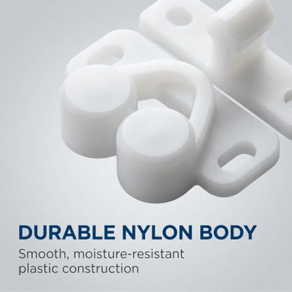 3Pcs White Marine Boat Ball Catch Door Cupboard Spring Back Plates Roller Latch Plastic Catches Cabinet Hardware, Cabinet and Furniture Door Catches