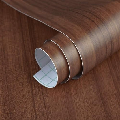 BAYYA Walnut Contact Paper 31.5"x354" Brown Balck Wood Grain Wallpaper - color: Brown 2, size: 31.5" x 354"