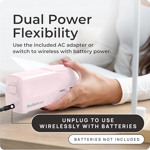 Pink Electric Stapler Pro - Automatic Stapler for Desk or Office Use - color: Pink