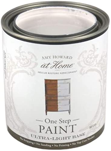 AMY HOWARD AT HOME Chalk-Based One Step Paint for Furniture, Cabinetry, Decor, Finish, and More | No Stripping, Sanding, or Priming | Ultra-Light Base | 16 Ounce | Ballet White - color: Ballet White, size: 16 Fl Oz (Pack of 1)