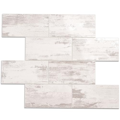 Peel and Stick Backsplash Tile for Kitchen & Bathroom Walls - Waterproof Smart Renter Friendly Sticker - color: Polished Eurasia Silver - Gray