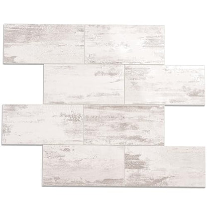 Peel and Stick Backsplash Tile for Kitchen & Bathroom Walls - Waterproof Smart Renter Friendly Sticker - color: Polished Eurasia Silver - Gray