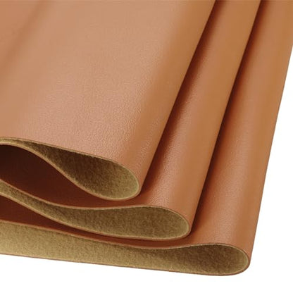 DMiotech 1 Pack 8 Inch x 53 Inch Faux Leather Sheet Furniture Cover Fabric Skin Brown PU Leather Roll for Handmade DIY Craft Projects - color: Brown, size: 8 Inch x 53 Inch